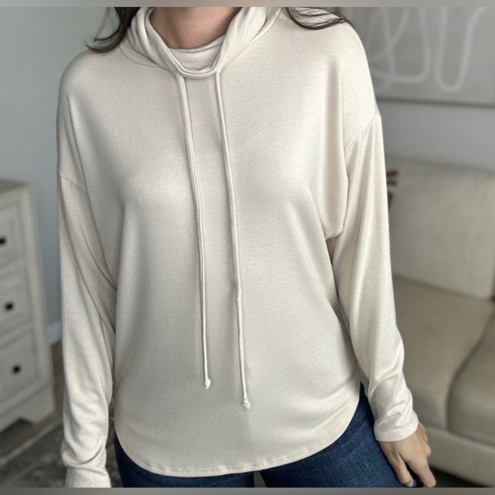 Long Sleeves, Drawstring Turtleneck
